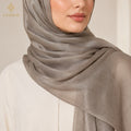 Antique Gold Chiffon Shimmer Hijab