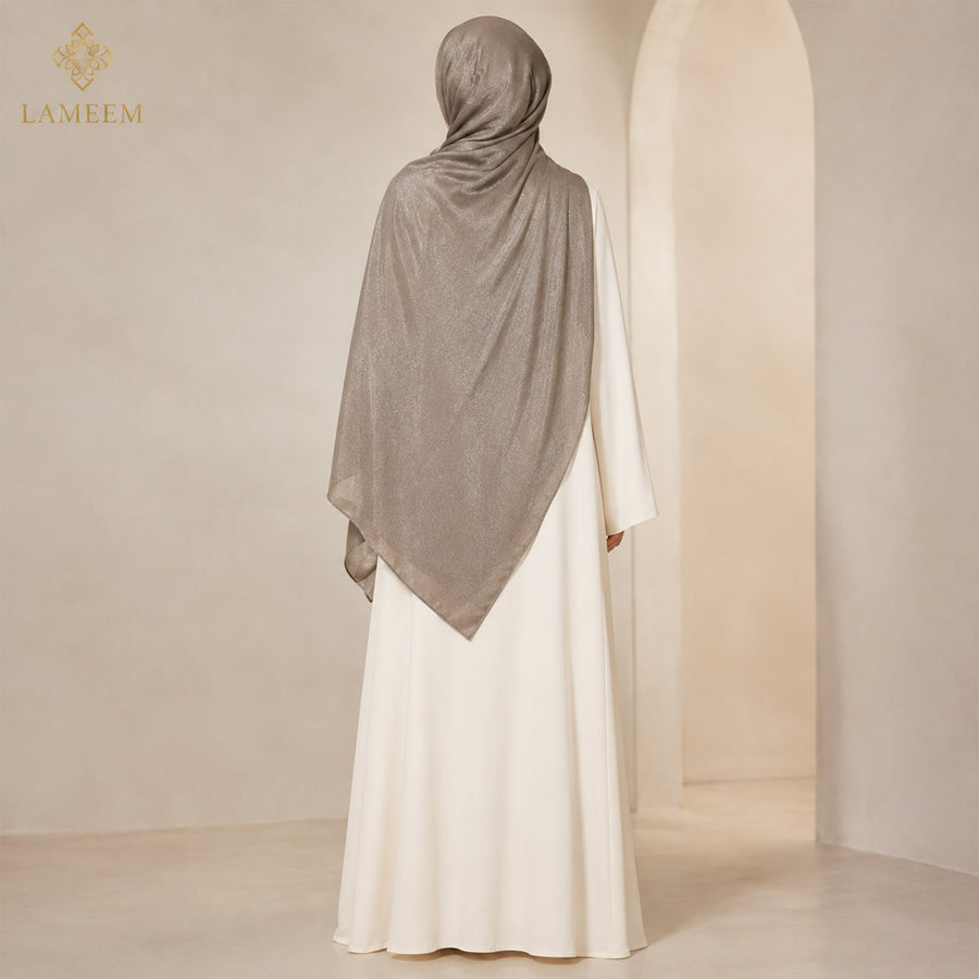 Antique Gold Chiffon Shimmer Hijab