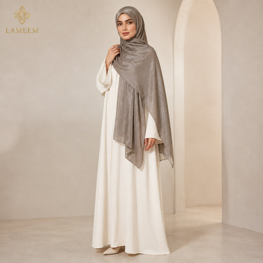 Antique Gold Chiffon Shimmer Hijab