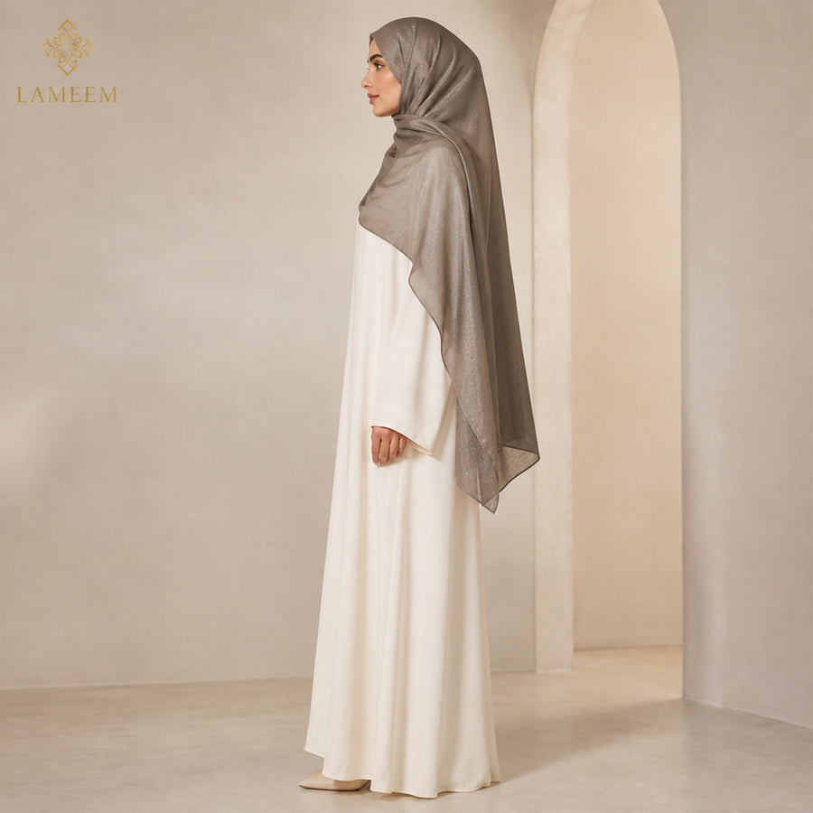 Antique Gold Chiffon Shimmer Hijab