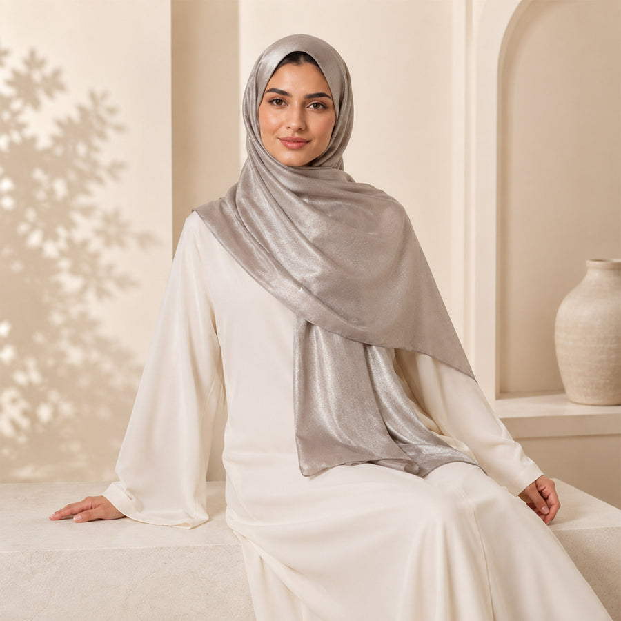 Champagne Gold Chiffon Shimmer Hijab