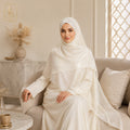 Pearl Ivory Chiffon Shimmer Hijab