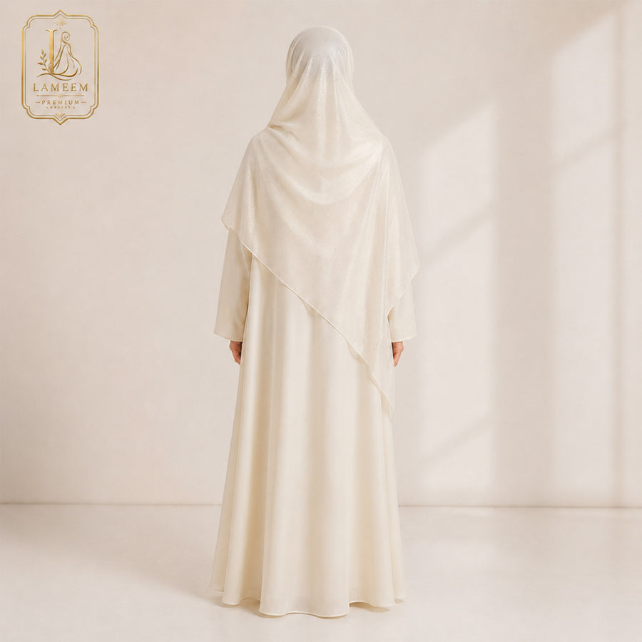 Pearl Ivory Chiffon Shimmer Hijab
