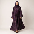 Premium Aubergine Jamawar Silk Abaya