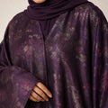 Premium Aubergine Jamawar Silk Abaya