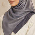 Purple Taupe Chiffon Shimmer Hijab