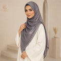 Purple Taupe Chiffon Shimmer Hijab