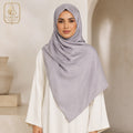 Premium Lilac Shimmer Chiffon Hijab