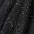 Premium Black Heavy Embroidered Double Chiffon Abaya | LAMEEM