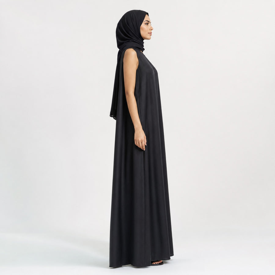 Premium Black Silk Inner Dress