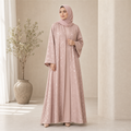 Premium Blush Pink Shinghai Open Abaya