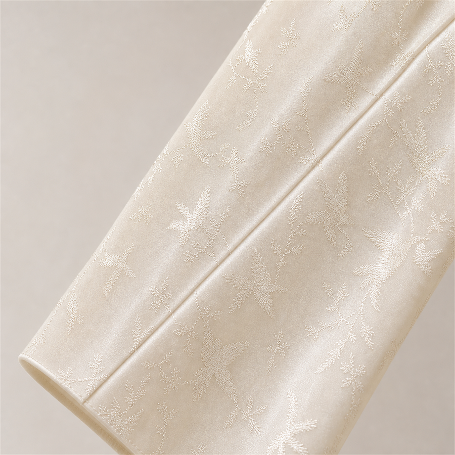 Premium Pearl Ivory Shinghai Open Abaya