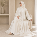 Premium Pearl Ivory Shinghai Open Abaya