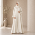 Premium Pearl Ivory Shinghai Open Abaya